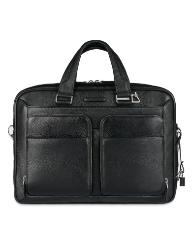PIQUADRO CARTELLA UOMO BRIEFCASE SLIM MODUS PORTA PC E IPAD AIR 2 IN PELLE NERO CA2849MO CO