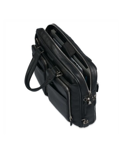 PIQUADRO CARTELLA UOMO BRIEFCASE SLIM MODUS PORTA PC E IPAD AIR 2 IN PELLE NERO CA2849MO CO