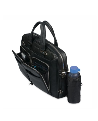 PIQUADRO CARTELLA UOMO BRIEFCASE SLIM MODUS PORTA PC E IPAD AIR 2 IN PELLE NERO CA2849MO CO