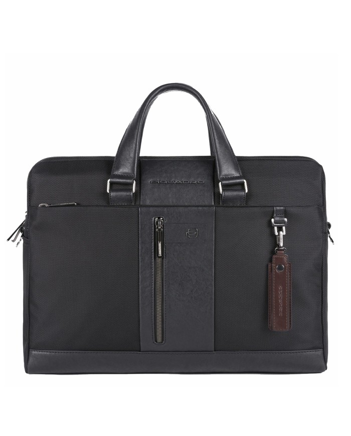 PIQUADRO CARTELLA UOMO BRIEFCASE BRIEF PORTA PC 15,6" PELLE NERO CA3339BR2 CO