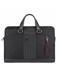 PIQUADRO CARTELLA UOMO BRIEFCASE BRIEF PORTA PC 15,6" PELLE NERO CA3339BR2 CO