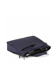 PIQUADRO CARTELLA UOMO BRIEFCASE SLIM BLACK SQUARE PORTA PC 15" PELLE BLU CA4021B3 CO