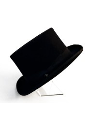 CAPPELLIFICIO FALCUS PANIZZA CILINDRO FELTRO PELO DI CONIGLIO VALDARNO BLACK