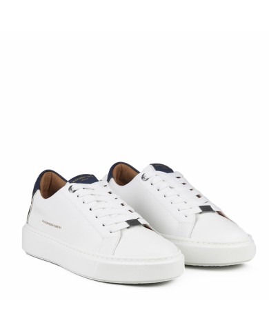 ALEXANDER SMITH SCARPA UOMO SNEAKERS LONDON WHITE BLUE ALBBLDM 125