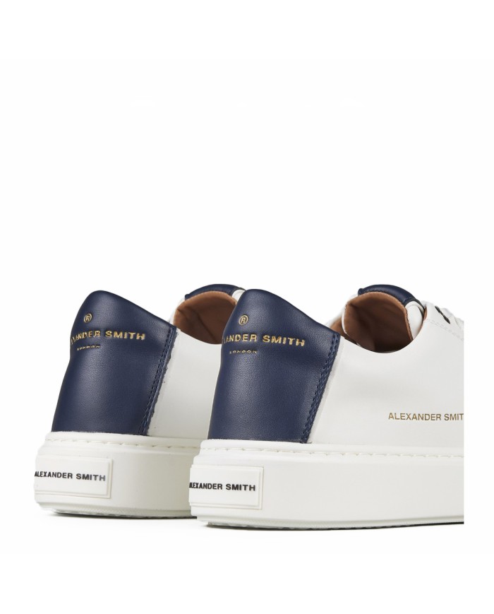 ALEXANDER SMITH SCARPA UOMO SNEAKERS LONDON WHITE BLUE ALBBLDM 125