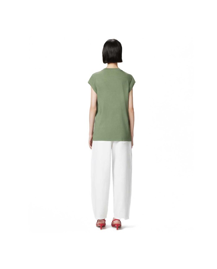 PINKO T-SHIRT SLIM LOVER VERDE QUADRIFOGLIO 104603 125