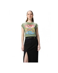 PINKO T-SHIRT STAMPA LOVE CON STELLA VERDE QUADRIFOGLIO 104603 125