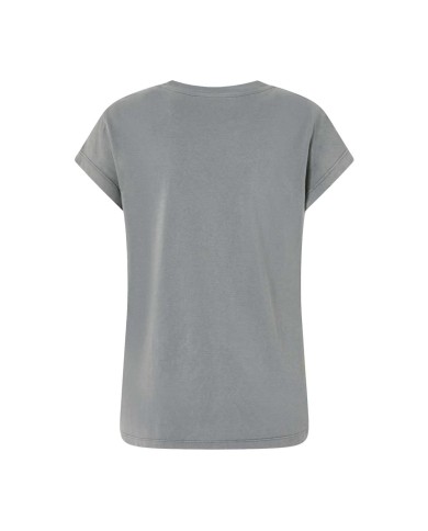PINKO T-SHIRT STAMPA MOTOCICLISTA QUEEN OF THE ROAD  GRIGIO/GABBIANO SCURO 104603 125