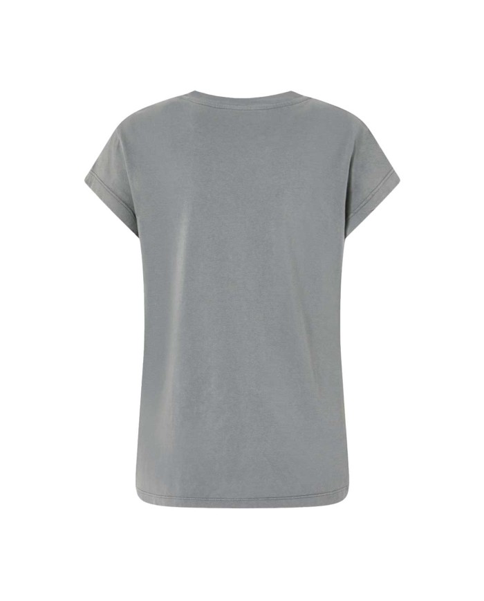 PINKO T-SHIRT STAMPA MOTOCICLISTA QUEEN OF THE ROAD  GRIGIO/GABBIANO SCURO 104603 125