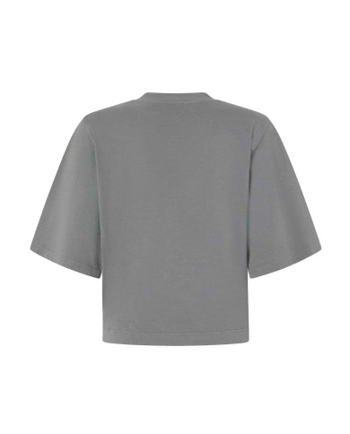 PINKO T-SHIRT ADVENTURE MANICHE CORTE GRIGIO/GABBIANO SCURO 104604 125