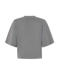 PINKO T-SHIRT ADVENTURE MANICHE CORTE GRIGIO/GABBIANO SCURO 104604 125