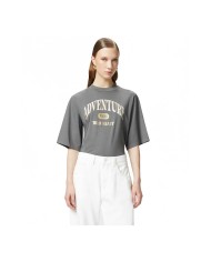 PINKO T-SHIRT ADVENTURE MANICHE CORTE GRIGIO/GABBIANO SCURO 104604 125