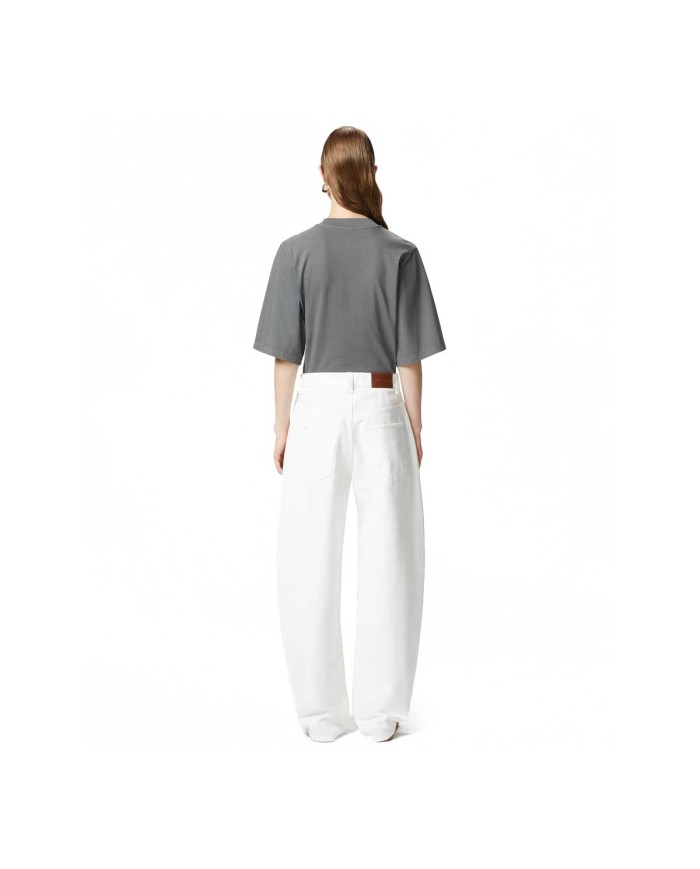 PINKO T-SHIRT ADVENTURE MANICHE CORTE GRIGIO/GABBIANO SCURO 104604 125