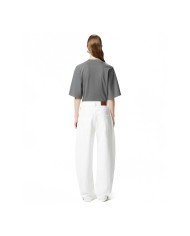 PINKO T-SHIRT ADVENTURE MANICHE CORTE GRIGIO/GABBIANO SCURO 104604 125
