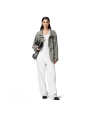 PINKO PANTALONI LARGHI LOOSE FIT CON CATENA GIOIELLO BIANO BRILLANTE 104601 125