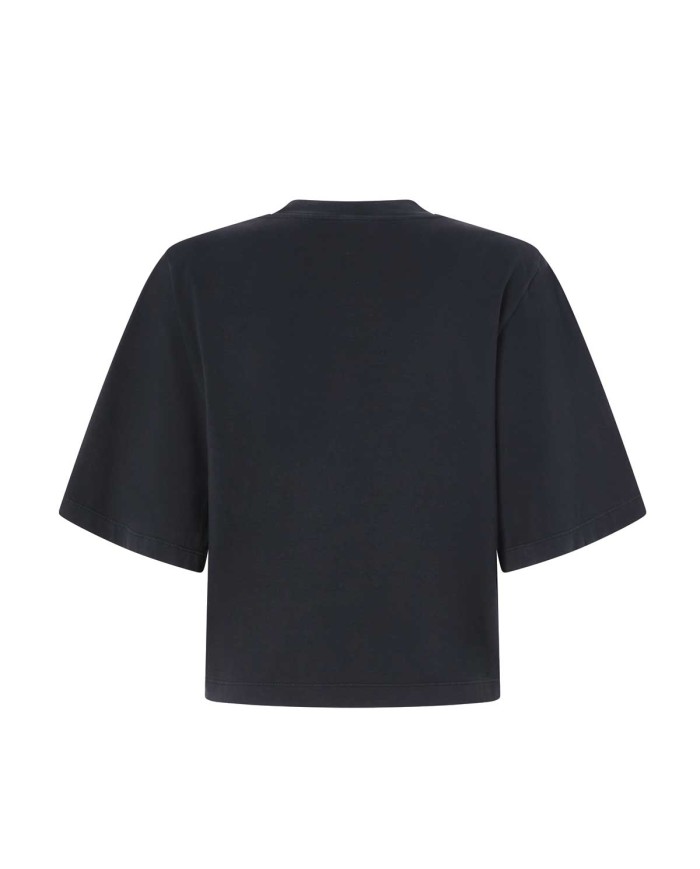 PINKO T-SHIRT  BOXY MANICHE CORTE AMPIA NERO LIMOUSINE 104604 125