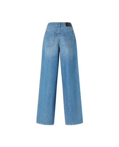 PINKO JEANS PALAZZO IN DENIM MEDIO CHIARO LAVAGGIO MEDIO 104601 125