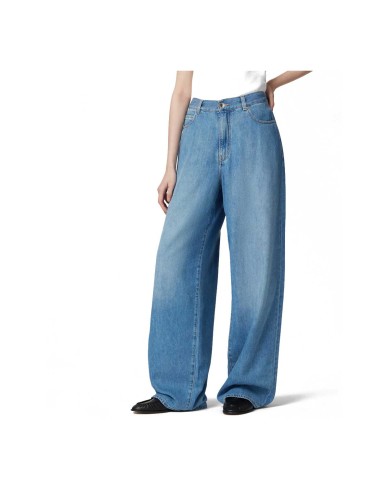 PINKO JEANS PALAZZO IN DENIM MEDIO CHIARO LAVAGGIO MEDIO 104601 125