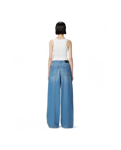 PINKO JEANS PALAZZO IN DENIM MEDIO CHIARO LAVAGGIO MEDIO 104601 125