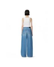 PINKO JEANS PALAZZO IN DENIM MEDIO CHIARO LAVAGGIO MEDIO 104601 125