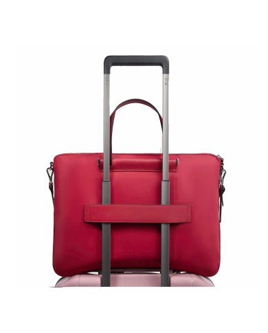 PIQUADRO BORSA DONNA DA LAVORO SLIM ESPANDIBILE PELLE E TESSUTO PORTA PC 15.6" ROSSOCA4021W92T CO