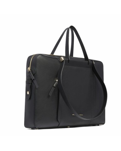 PIQUADRO BORSA DONNA DA LAVORO SLIM IN PELLE E PORTA PC 15.6" NERO CA6211W92 CO