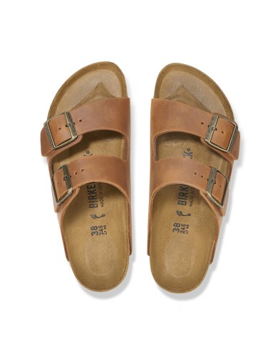 BIRKENSTOCK SANDALO UNISEX ARIZONA OILED LEATHER COGNAC 1028401 CO