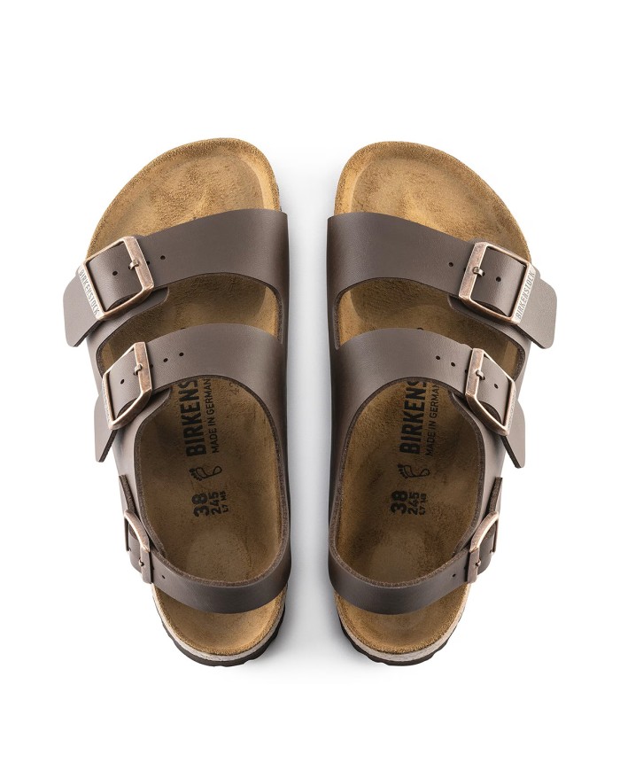 BIRKENSTOCK SANDALO BIMBO MILANO HL KIDS LEATHER TAUPE 034703