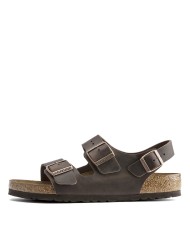 BIRKENSTOCK SANDALO UNISEX MILANO HABANA OILED LEATHER MOCCA 034873
