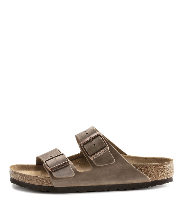 BIRKENSTOCK SANDALO UNISEX ARIZONA OILED LEATHER TABACCO BROWN 352203 CO