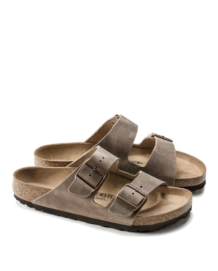BIRKENSTOCK SANDALO UNISEX ARIZONA OILED LEATHER TABACCO BROWN 352203 CO