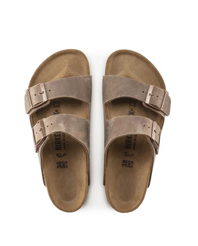 BIRKENSTOCK SANDALO UNISEX ARIZONA OILED LEATHER TABACCO BROWN 352203 CO