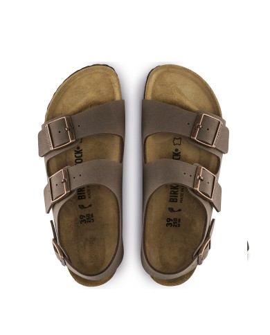 BIRKENSTOCK SANDALO UNISEX MILANO NUBUCK MOCCA 634501 CO