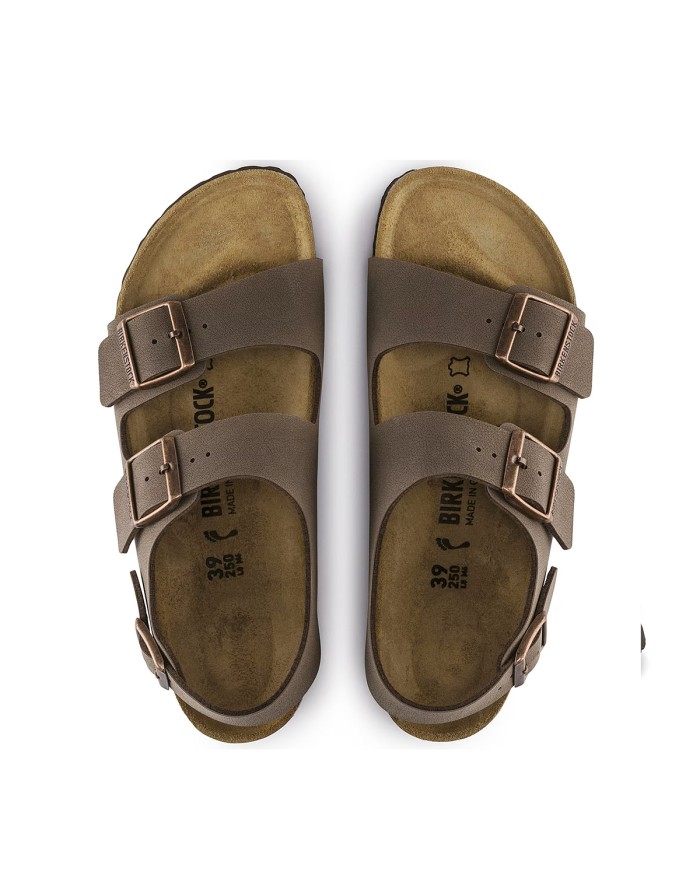 BIRKENSTOCK SANDALO UNISEX MILANO NUBUCK MOCCA 634501 CO