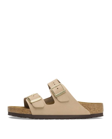 BIRKENSTOCK SANDALO DONNA ARIZONA SFB NUBUCK LEATHER SANDCASTLE 1019016 CO