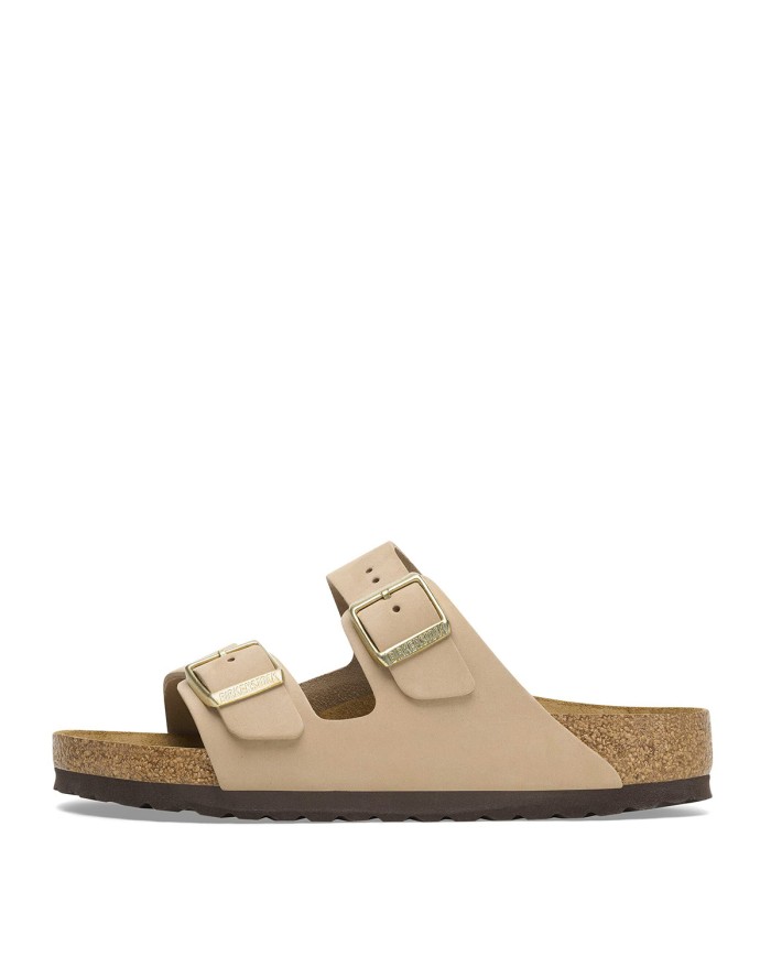 BIRKENSTOCK SANDALO DONNA ARIZONA SFB NUBUCK LEATHER SANDCASTLE 1019016 CO