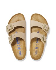 BIRKENSTOCK SANDALO DONNA ARIZONA SFB NUBUCK LEATHER SANDCASTLE 1019016 CO