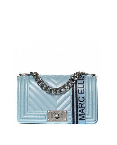 MARC ELLIS SHOULDERBAG FLAT S 25 CIELO/SATIN SILVER  125