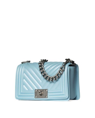 MARC ELLIS SHOULDERBAG FLAT S 25 CIELO/SATIN SILVER  125