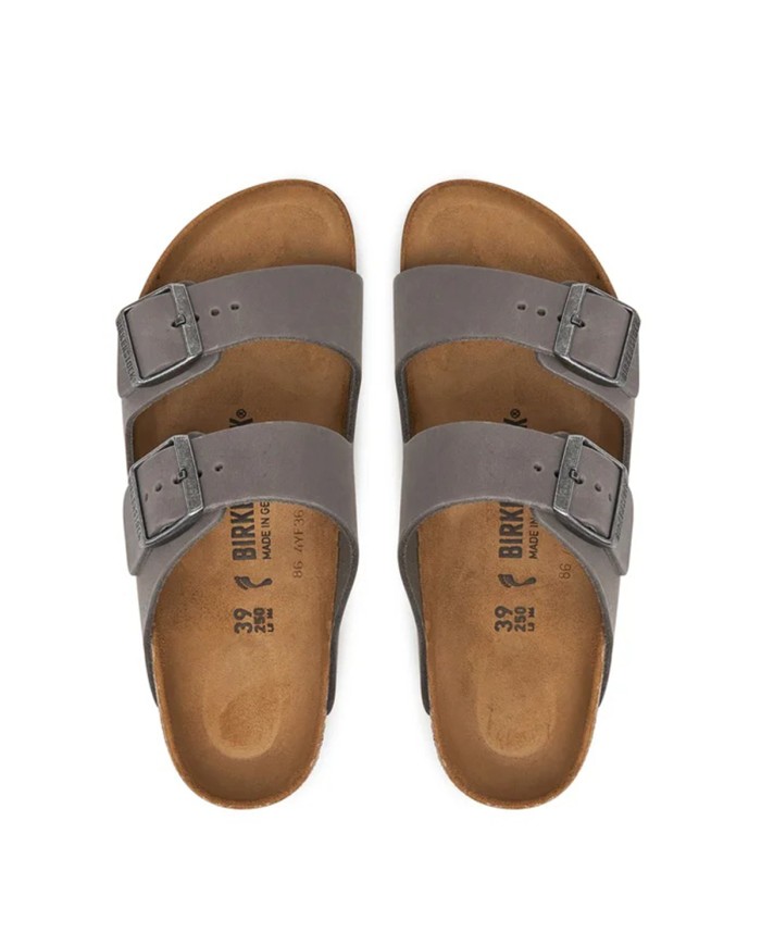 BIRKENSTOCK SANDALO UOMO ARIZONA OILED LEATHER IRON 1027026 CO