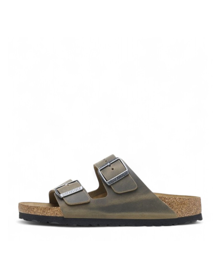 BIRKENSTOCK SANDALO UOMO ARIZONA FADED OILED LEATHER KHAKI 1027039 CO