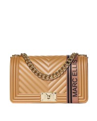 MARC ELLIS SHOULDERBAG FLAT M 25 CUOIO/LIGHT GOLD 125