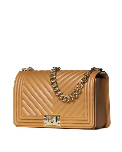 MARC ELLIS SHOULDERBAG FLAT M 25 CUOIO/LIGHT GOLD 125