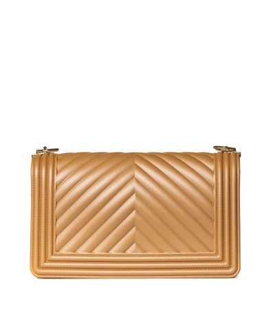 MARC ELLIS SHOULDERBAG FLAT M 25 CUOIO/LIGHT GOLD 125