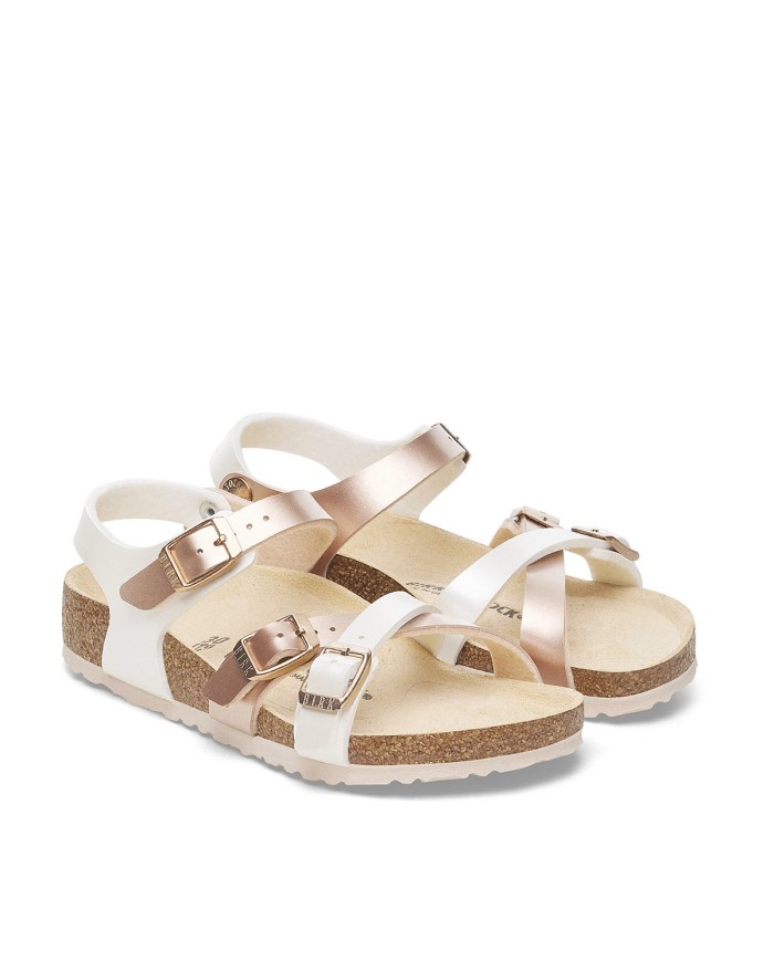 BIRKENSTOCK SANDALO BIMBA KUMBA KIDS SPLIT ELECTRIC METALLIC PEARL COPPER 1029444 CO