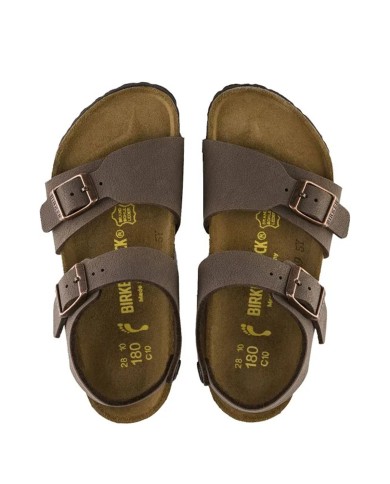 BIRKENSTOCK SANDALO BIMBO NEW YORK KIDS NUBUCK MOCHA 087783