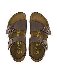 BIRKENSTOCK SANDALO BIMBO NEW YORK KIDS NUBUCK MOCHA 087783
