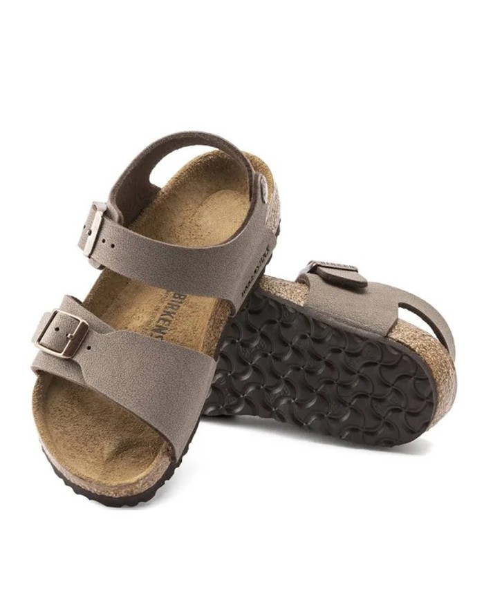 BIRKENSTOCK SANDALO BIMBO NEW YORK KIDS NUBUCK MOCHA 087783