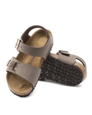 BIRKENSTOCK SANDALO BIMBO NEW YORK KIDS NUBUCK MOCHA 087783