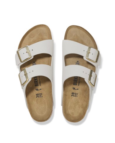 BIRKENSTOCK SANDALO DONNA ARIZONA NUBUCK LEATHER ANTIQUE WHITE 1029475 CO